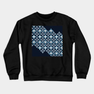 Indigo Hidden Character Pattern Crewneck Sweatshirt